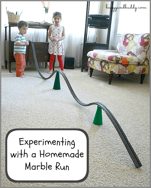Science for Kids: Exploring a Homemade Marble Run~ Buggy and Buddy