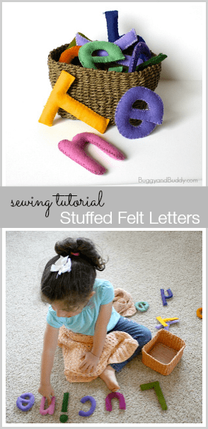 Make your own stuffed felt letters! ~ Buggyandbuddy.com
