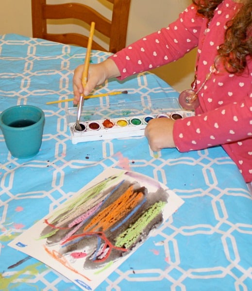 Art Projects for Kids: Using Watercolors and Oil Pastels~ Buggy and Buddy