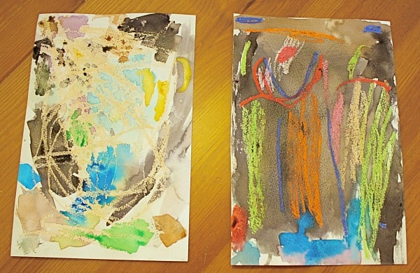 Art Projects for Kids: Using Watercolors and Oil Pastels~ Buggy and Buddy