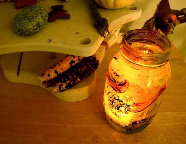 Fall Craft for Kids: Make a Glass Jar Lantern~ Buggy and Buddy
