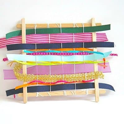 DIY Popsicle Stick Weaving Looms for Kids