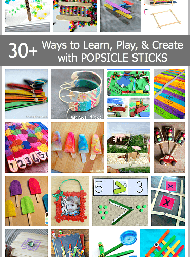 Over 30 Ways to Play, Learn, and Create with Popsicle Sticks~ Buggy and Buddy