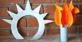 Statue of Liberty Crown and Torch Paper Plate Craft for Kids~ Buggy and Buddy