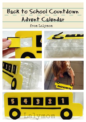 Back to School Countdown Advent Calendar Craft from Lalymom