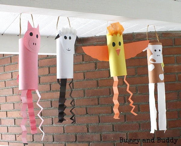 Farm Animal Windsock Craft for Kids - Buggy and Buddy