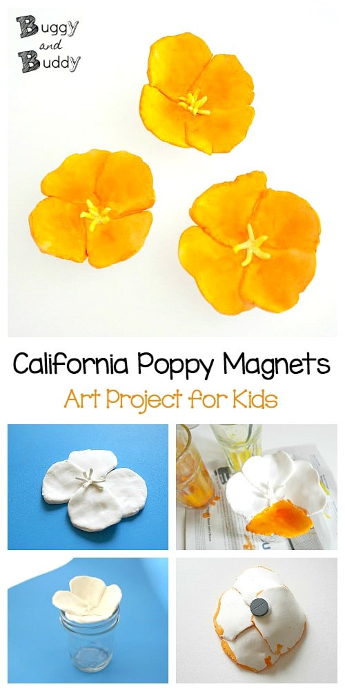 California Poppy Magent- Flower Craft for Kids