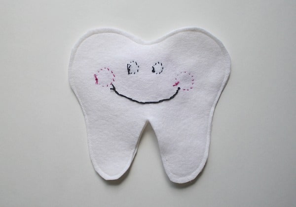 sew the tooth fairy pillow together