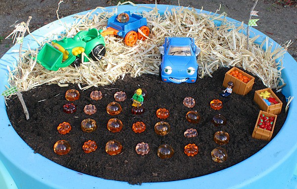 Fall Invitation to Play: Pumpkin Patch Small World~ Buggy and Buddy