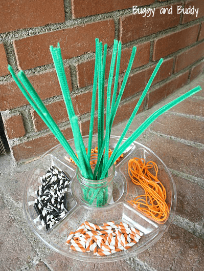 Fall Invitation to Create: Pipe Cleaners, Straws, Beads, and String~ Buggy and Buddy