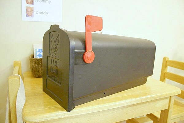 use a real mailbox in your post office center