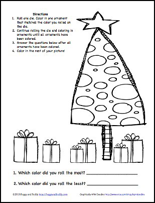 Christmas Learning Activity: Color the Christmas Ornaments (Free Printable)