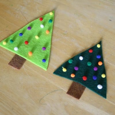 Easy Christmas Crafts for Kids: Felt Christmas Tree Pin