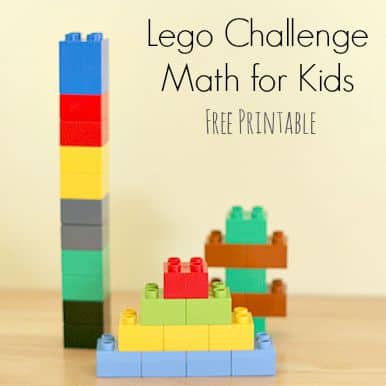 Lego Challenge Math Activity (Free Printable)