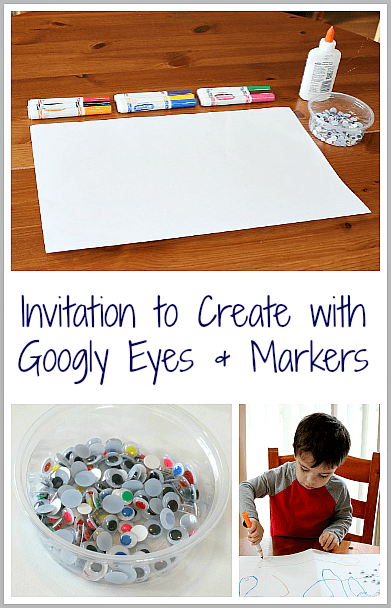 Simple Invitation to Create with Googly Eyes & Markers from Buggy and Buddy