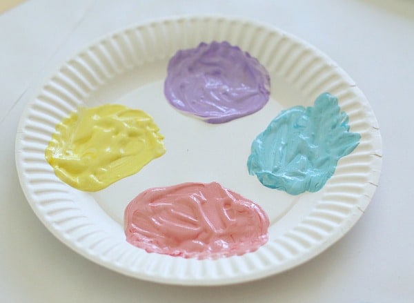 tempera paint for Easter craft