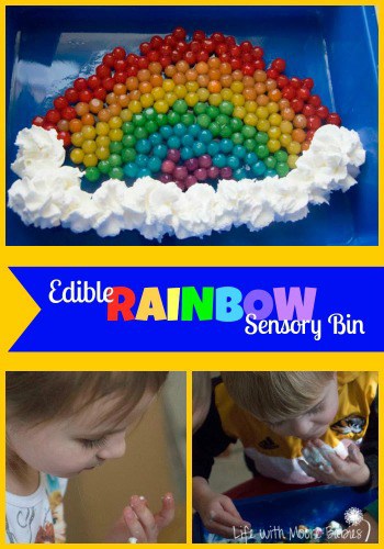 Edible Rainbow Sensory Bin