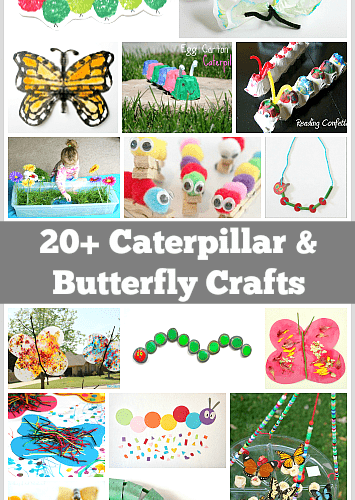 Over 20 Caterpillar and Butterfly Crafts for Kids~ Buggy and Buddy