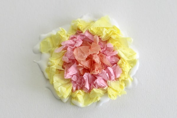 tissue paper flower