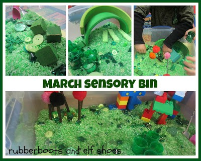 march sensory bin