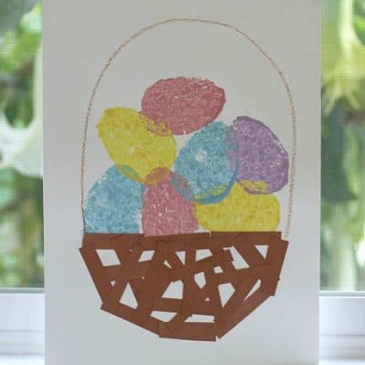 Easter Crafts for Kids: Sponge Painted Easter Egg Basket