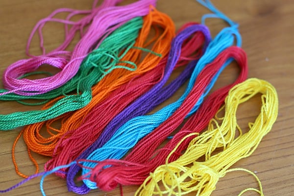 colorful string for string art for kids