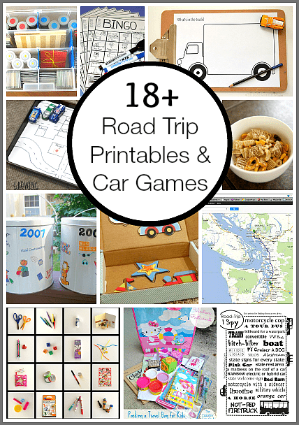 Awesome resource for upcoming trips! (18+ Free Road Trip Printables & Car Games for Kids)
