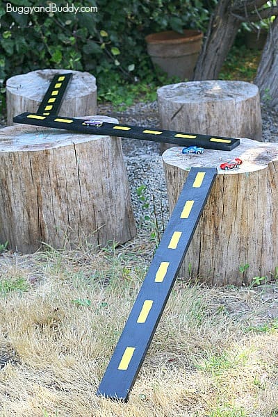 DIY Wooden Roads and Ramps for Toy Cars~ BuggyandBuddy.com
