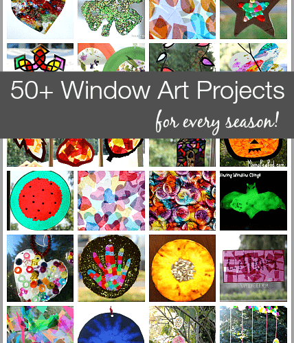 Over 50 Window Art Projects for Kids (Ideas for almost every season and holiday of the year!)