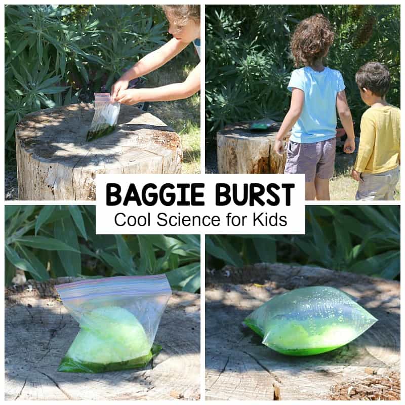 Cool Science for Kids: Baggie Burst- Science activity for kids using baking soda and vinegar!