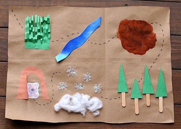 Map Craft Activity for Kids Inspired by We're Going on a Bear Hunt
