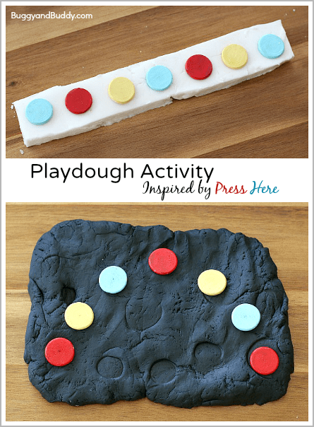 Press Here Inspired Playdough Activity for Kids~ BuggyandBuddy.com