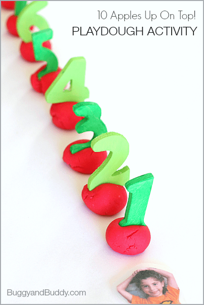 Ten Apples Up On Top! by Dr. Seuss Playdough Activity for Kids~ BuggyandBuddy.com