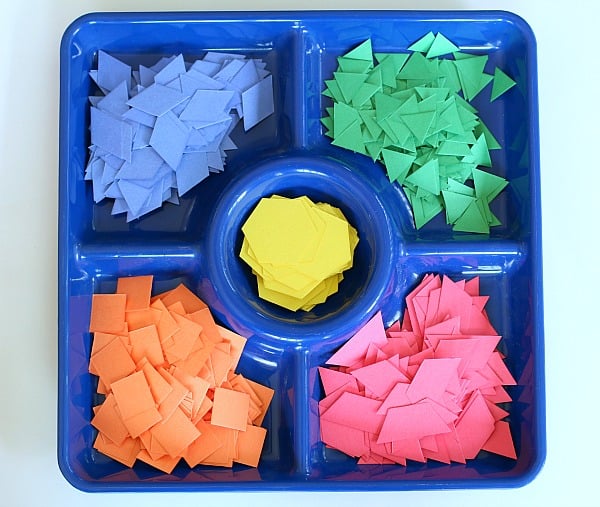 pattern block paper shapes