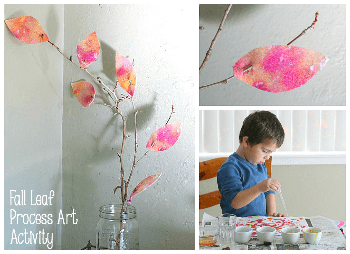 Felt Fall Leaf Process Art Activity for Kids