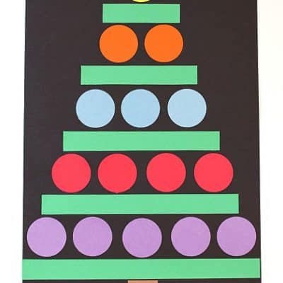 Christmas Crafts for Kids: Paper Shape Christmas Tree