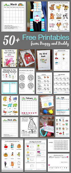Over 50 Free Printables for Kids from BuggyandBuddy.com