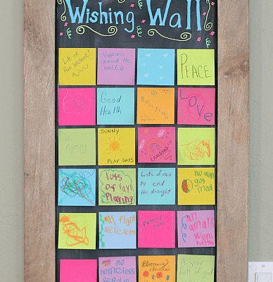 New Year’s Eve with Kids: Wishing Wall Activity
