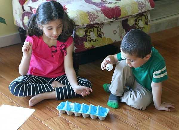 Comparing Numbers: Ping Pong Ball Tossing Math Game for Kids