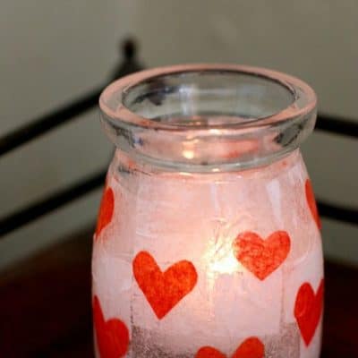 Easy Valentine Crafts for Kids: Heart Votives