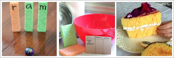 cool ways to use sponges with kids