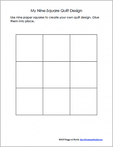 Geometry Activity for Kids: 9-square template