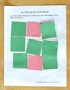 Geometry for Kids: Nine-Square Paper Quilt Design - Buggy and Buddy