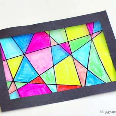 Faux Stained Glass Suncatcher Craft for Kids