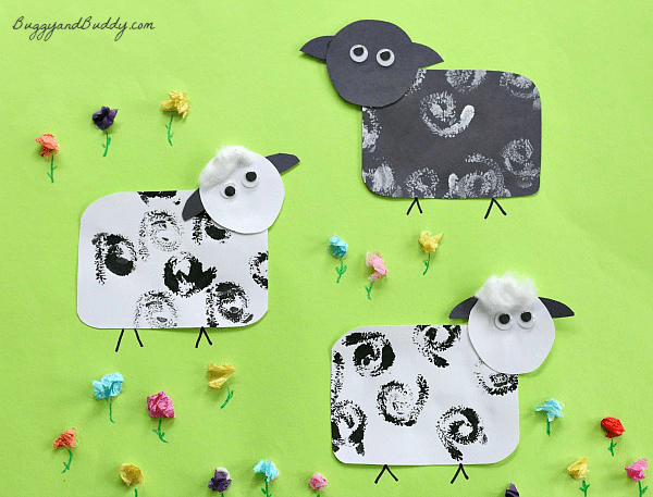 Spring Crafts for Kids: Sheep Craft for Kids~ BuggyandBuddy.com