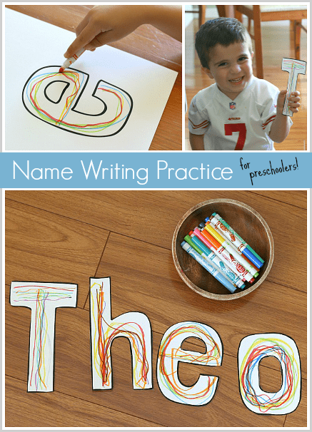 Name Writing Practice for Preschoolers~ BuggyandBuddy.com