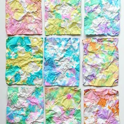 Crumpled Paper Art for Kids Inspired by Ish