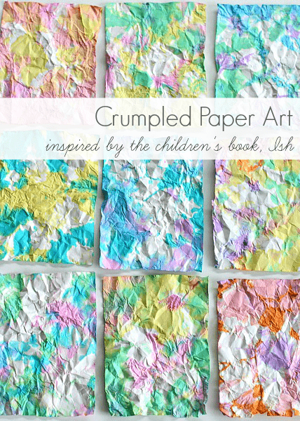Crumpled Paper Art for Kids Inspired by the Book, Ish! ~ BuggyandBuddy.com