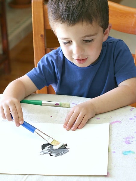 color mixing with paint for preschoolers