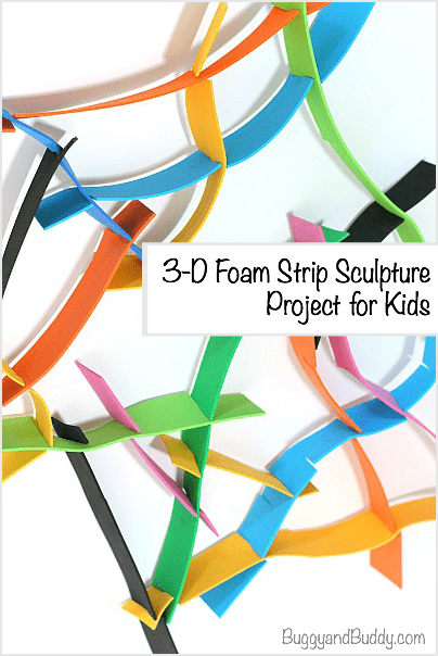 3-D Foam Sculpture Project for Kids~ BuggyandBuddy.com